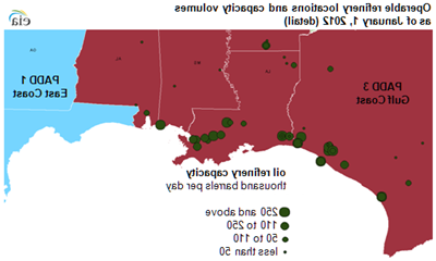 Texas and Louisiana Refinery Locations